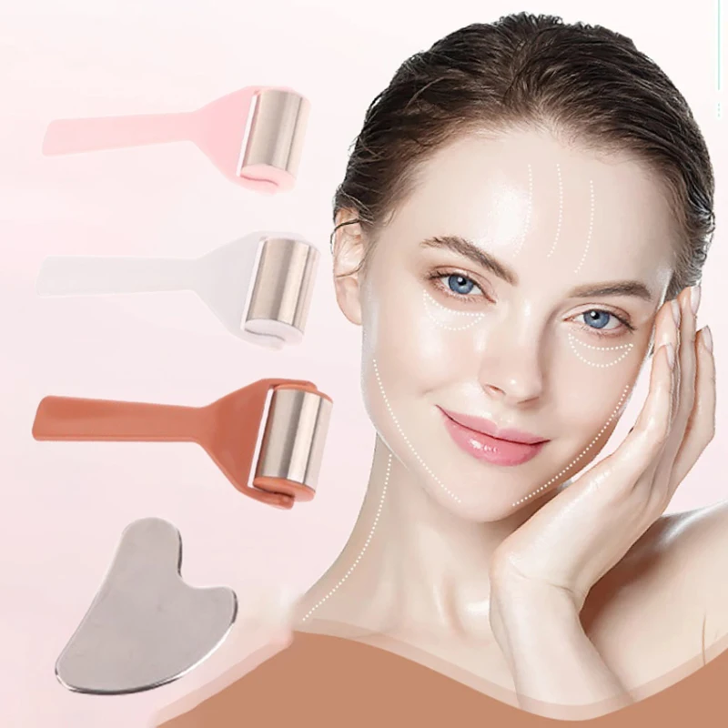 2Pcs Stainless Steel Facial Ice Roller Metal Gua Sha Facial Tools Set Face Body Treatment Facial Massages Facial Tension
2Pcs Stainless Steel Facial Ice Roller Metal Gua Sha Facial Tools Set Face Body Treatment Facial Massages Facial Tension