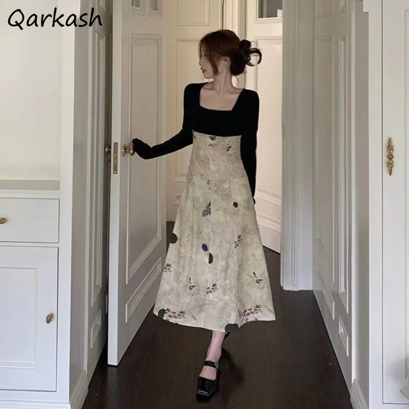 Long Sleeve Dresses Women Folk-style Patchwork Printed Elegant Tender A-line Vintage Streetwear Autumn Y2k Vestidos Ulzzang Chic
Long Sleeve Dresses Women Folk-style Patchwork Printed Elegant Tender A-line Vintage Streetwear Autumn Y2k Vestidos Ulzzang Chic