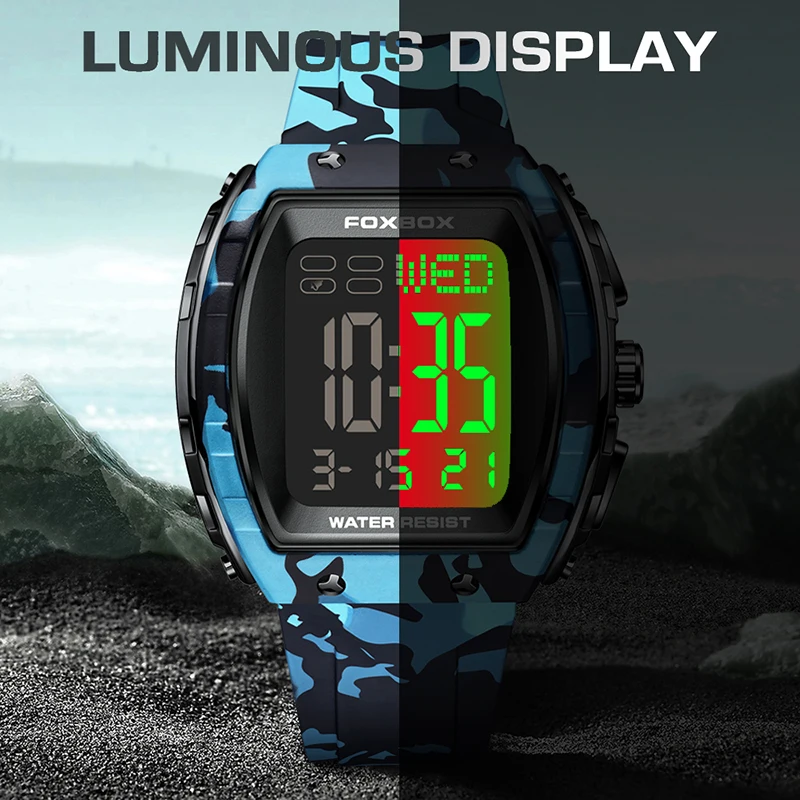 FOXBOX New Fashion Mens Watch Sports Digital Luxury Watches Men Casual Waterproof Luminous Date Military Wristwatch reloj hombre
FOXBOX New Fashion Mens Watch Sports Digital Luxury Watches Men Casual Waterproof Luminous Date Military Wristwatch reloj hombre