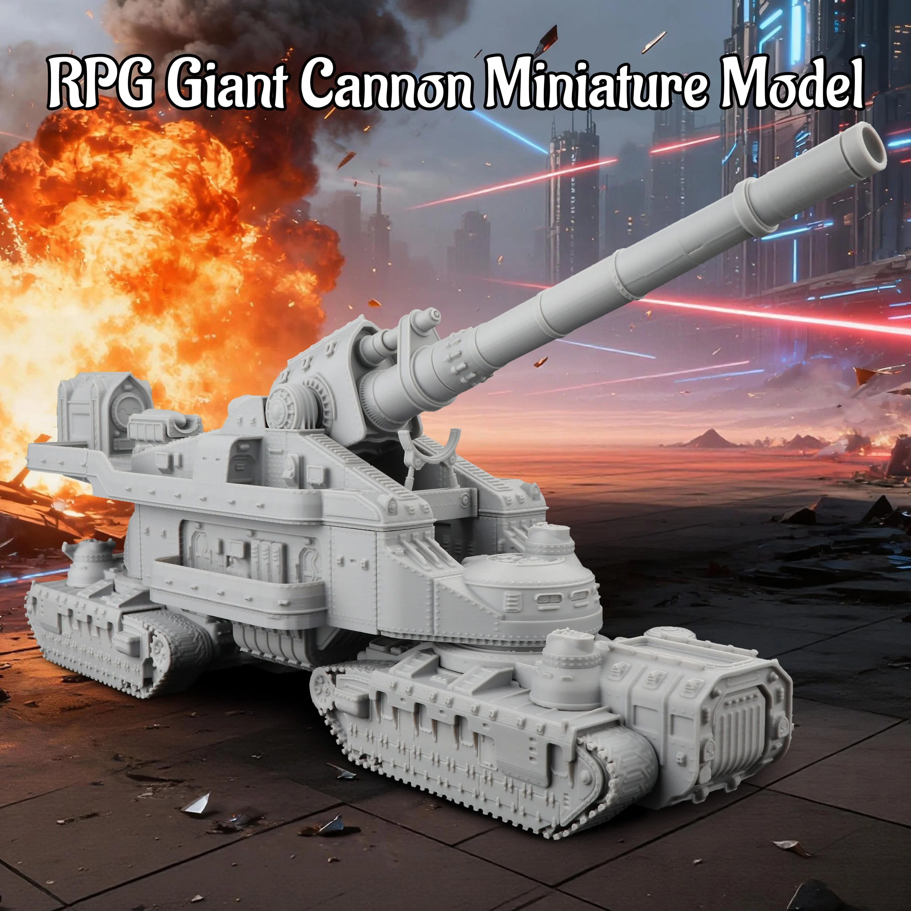 Sci-Fi Heavy Cannon Unit Miniature Terrain Diorama for Tabletop Role-Playing Games and TTRPG Sci-Fi Scene Construction Scenery
Sci-Fi Heavy Cannon Unit Miniature Terrain Diorama for Tabletop Role-Playing Games and TTRPG Sci-Fi Scene Construction Scenery