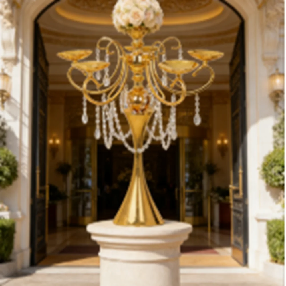 Модный 5-ручной позолоченный конический подсвечник, подсвечник, канделябр над столом, цветочная подставка для украшения вечеринки, банкета, Wed
Модный 5-ручной позолоченный конический подсвечник, подсвечник, канделябр над столом, цветочная подставка для украшения вечеринки, банкета, Wed