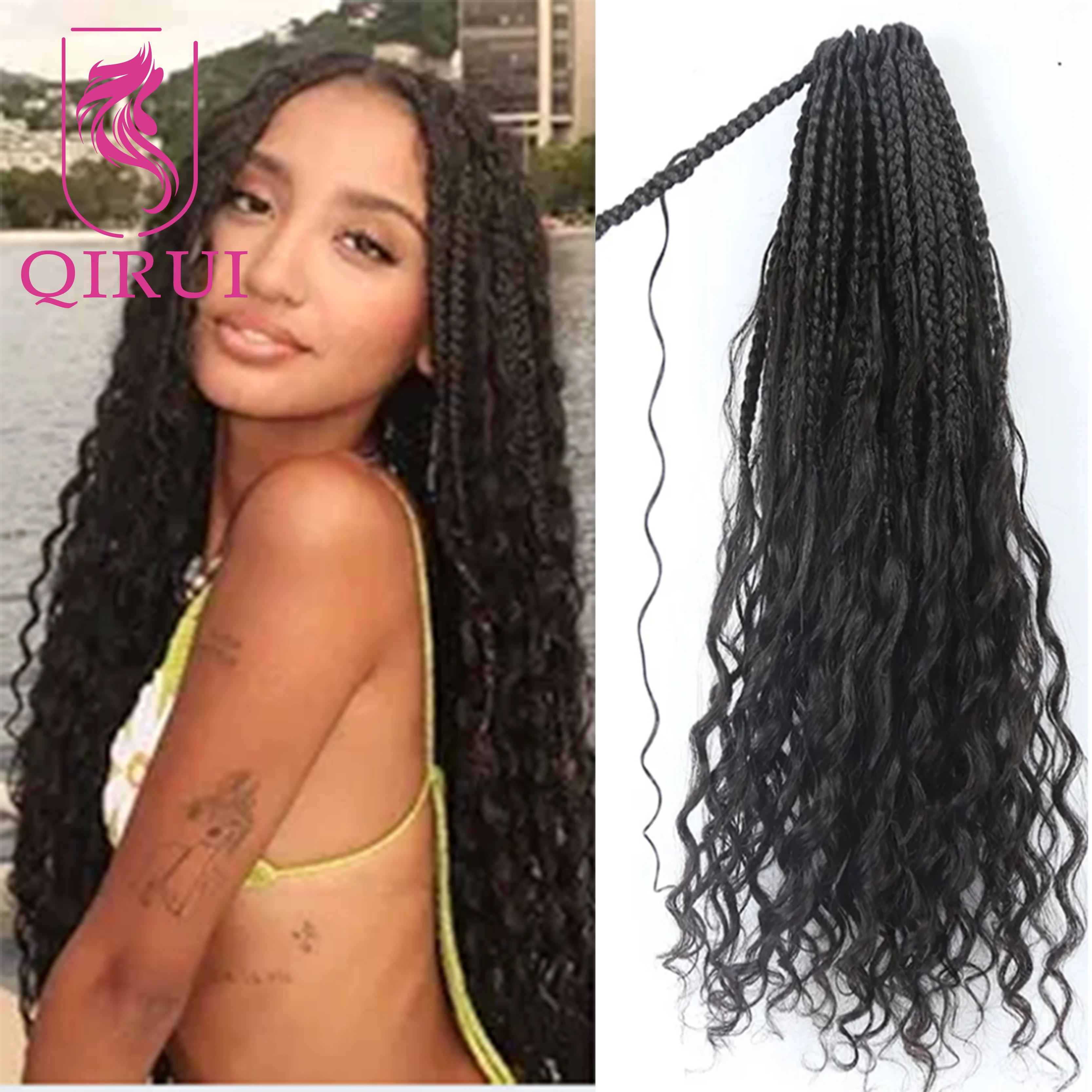 Вязаные крючком косички в стиле бохо с кудрями из натуральных волос Синтетические волосы для плетения 24-дюймовые предварительно заплетенные косички с вьющимися концами
Вязаные крючком косички в стиле бохо с кудрями из натуральных волос Синтетические волосы для плетения 24-дюймовые предварительно заплетенные косички с вьющимися концами