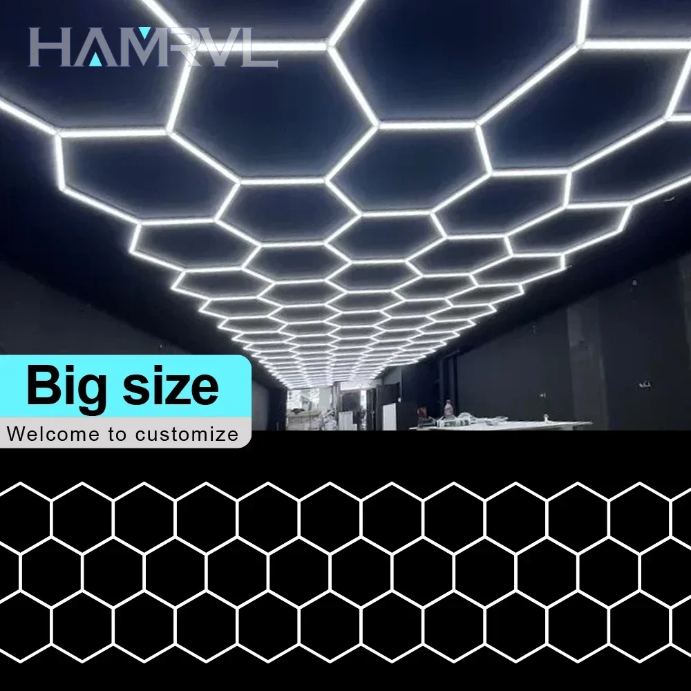 Hexagon Led Lighting Garage light AC110V-240V for Workshop Mall Ceiling Honeycomb Tube lamp Auto Car Body Repair Gym Cutomized
Hexagon Led Lighting Garage light AC110V-240V for Workshop Mall Ceiling Honeycomb Tube lamp Auto Car Body Repair Gym Cutomized