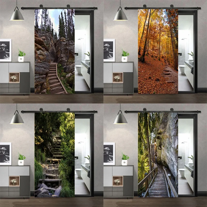 Door Stickers Adhesive Forest Steps Posters Wallpaper for Living Room DIY Full Door Mural Cover Art Poster Home
Door Stickers Adhesive Forest Steps Posters Wallpaper for Living Room DIY Full Door Mural Cover Art Poster Home
