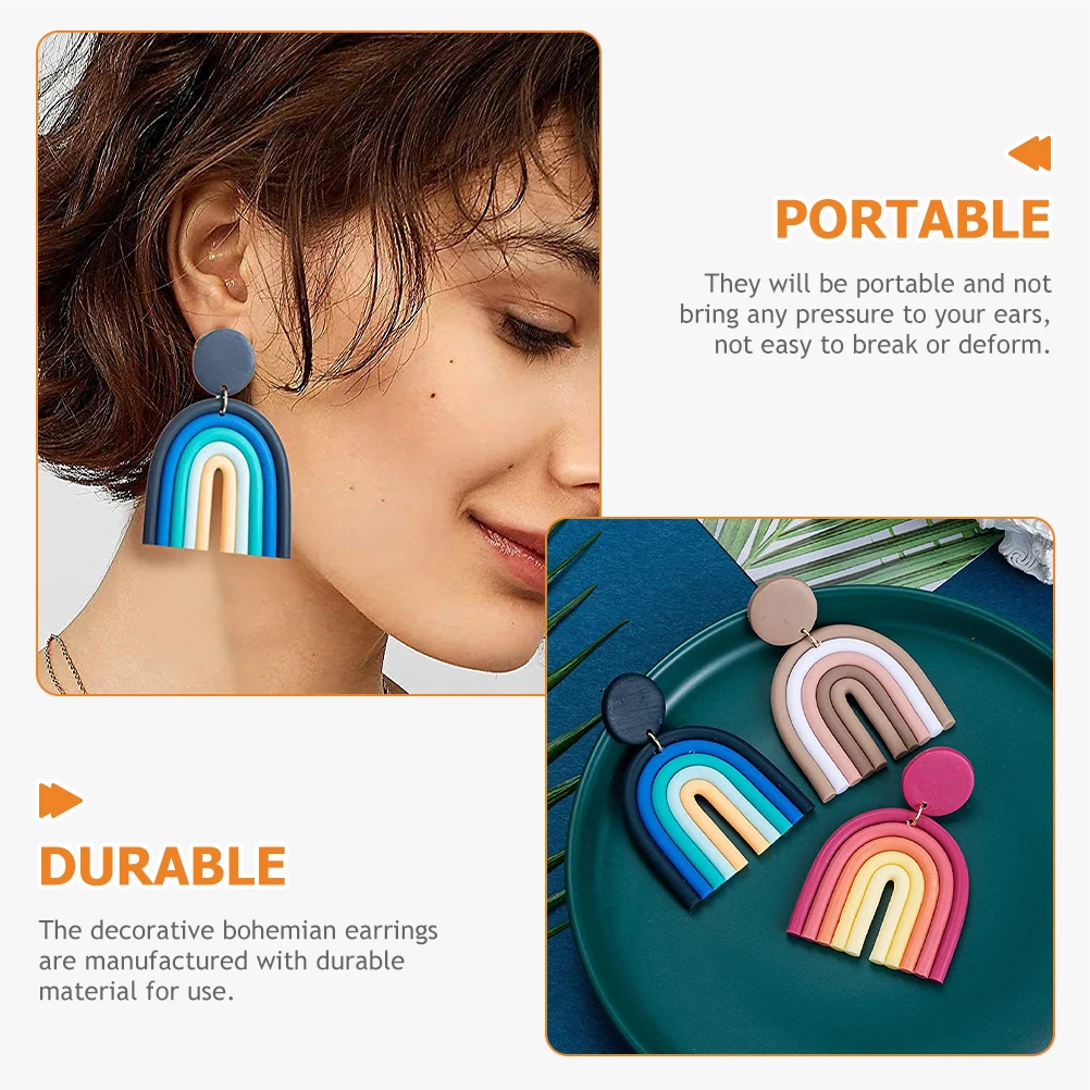 Clay Dangle Earrings U Shaped Lightweight Bohemian Women Ear Jewelry Dangling Accessories Birthday Gifts Elegant Design
Clay Dangle Earrings U Shaped Lightweight Bohemian Women Ear Jewelry Dangling Accessories Birthday Gifts Elegant Design