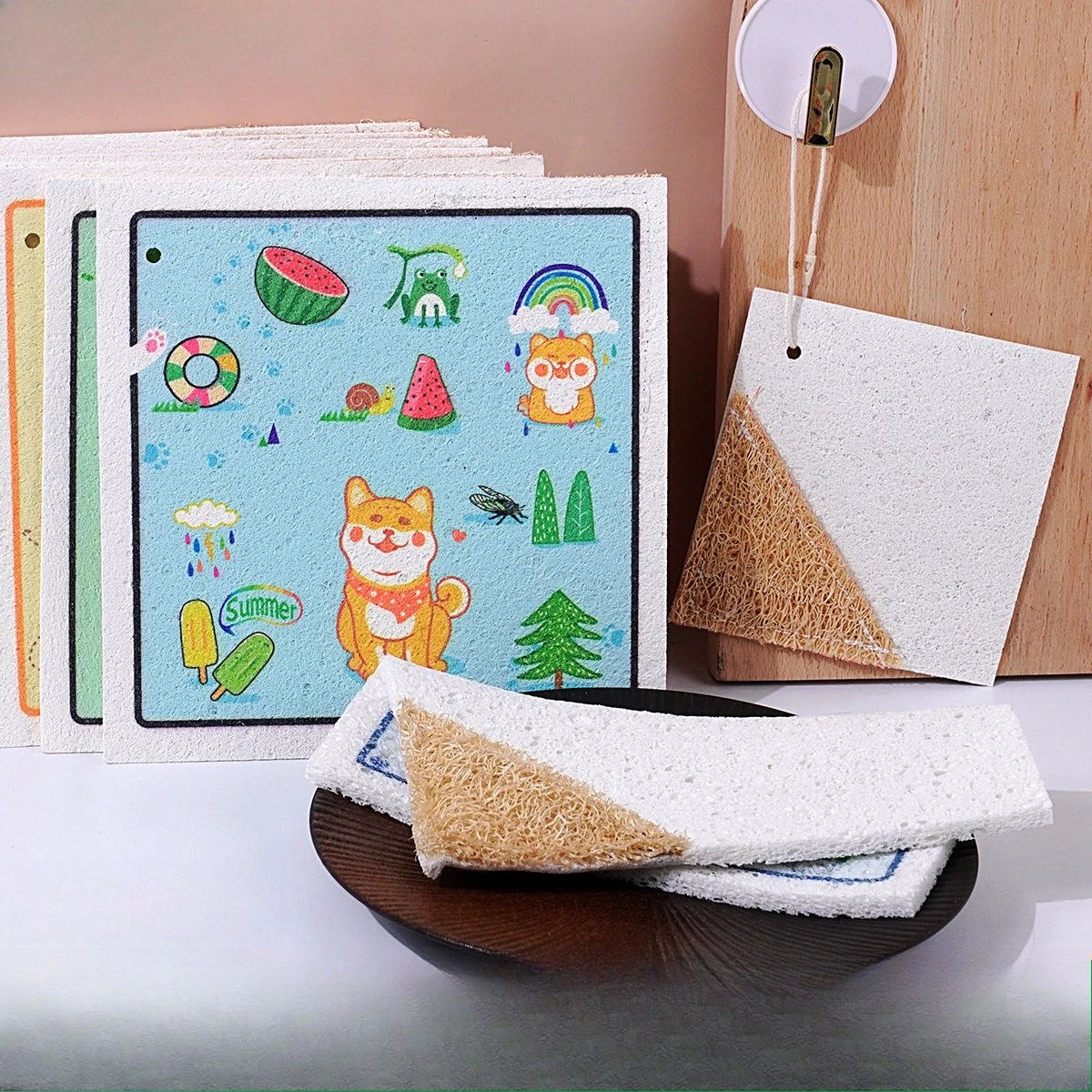 Compressed Loofah &Wood Pulp Cotton Dish Cloth |Oil-Resistant Biodegradable Heavy-Duty Cleaning Pad for Kitchen Household Chores
Compressed Loofah &Wood Pulp Cotton Dish Cloth |Oil-Resistant Biodegradable Heavy-Duty Cleaning Pad for Kitchen Household Chores