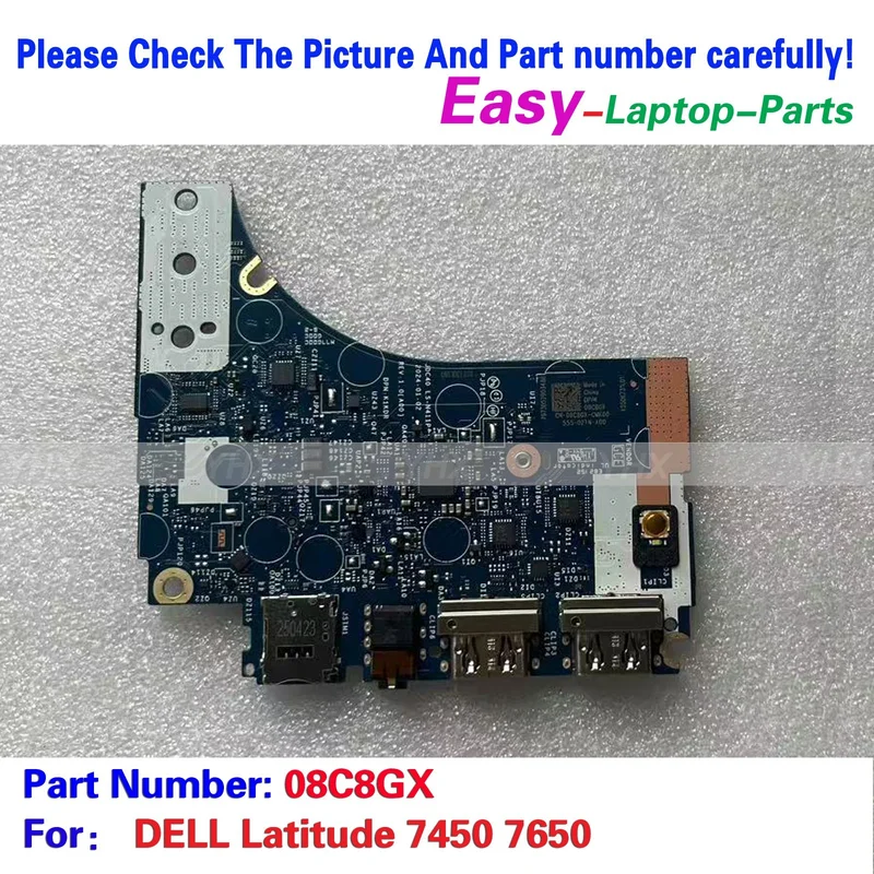 New For Dell Latitude 7450 7650 USB Audio IO Board 08C8GX Notebook computer components
New For Dell Latitude 7450 7650 USB Audio IO Board 08C8GX Notebook computer components