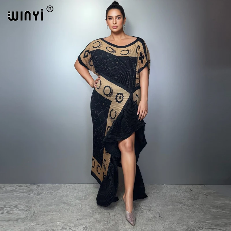 WINYI Retro Pleated Slim Dress for Muslim Women Elastic Beach Cover up Kaftan Abaya Dubai Luxury Long down Holiday Evening Wear
WINYI Retro Pleated Slim Dress for Muslim Women Elastic Beach Cover up Kaftan Abaya Dubai Luxury Long down Holiday Evening Wear