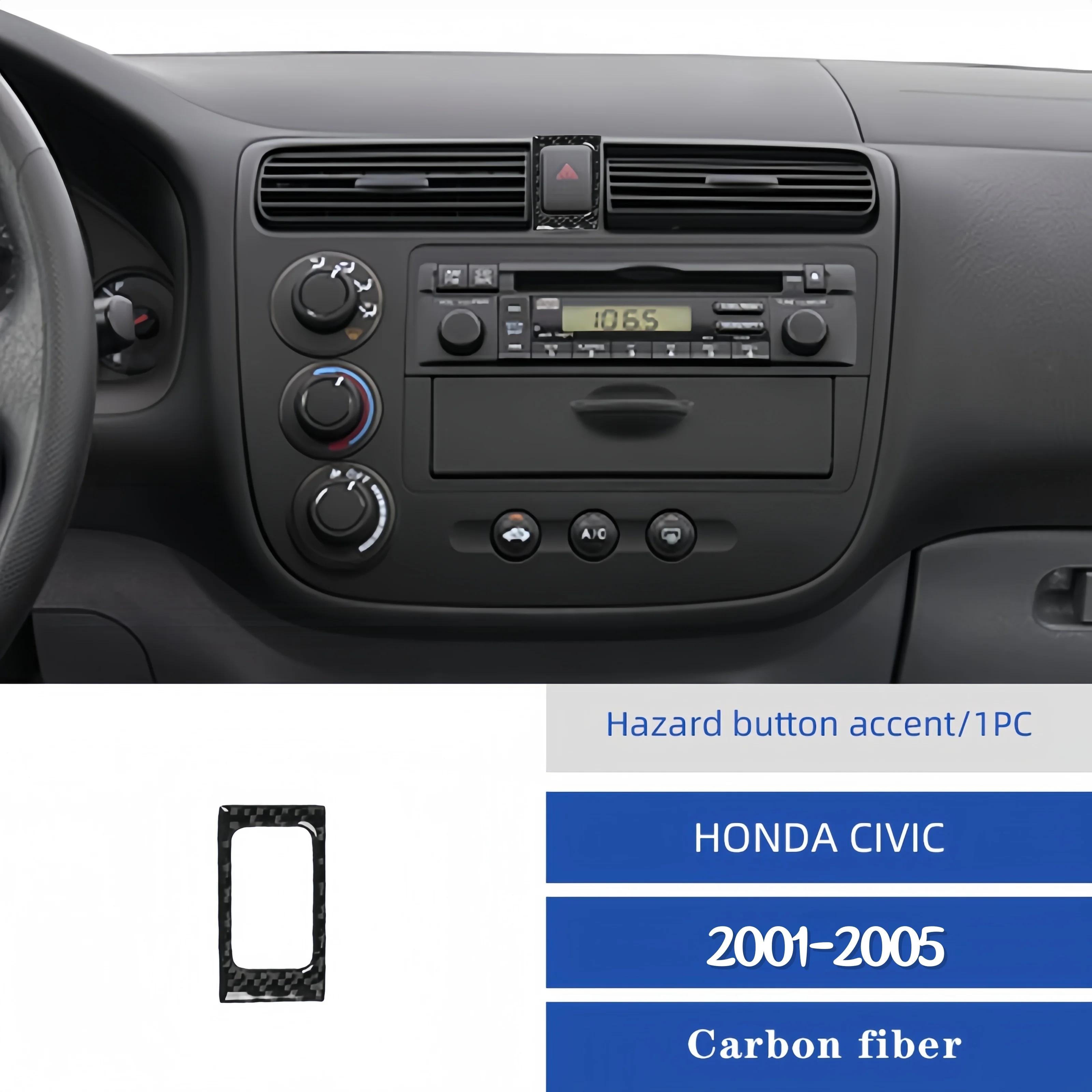 For Honda Civic 2001-2005 Carbon Fiber Interior Car Warning Light Switch Button Frame Trim Cover Decoration Sticker Accessories
For Honda Civic 2001-2005 Carbon Fiber Interior Car Warning Light Switch Button Frame Trim Cover Decoration Sticker Accessories