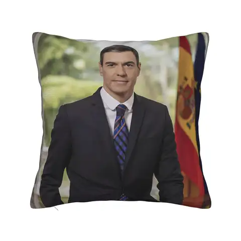 Funda de almohada Pedro Sanchez España PSOE Linda funda de almohada divertida para sofá coche decoración del hogar fundas de almohada