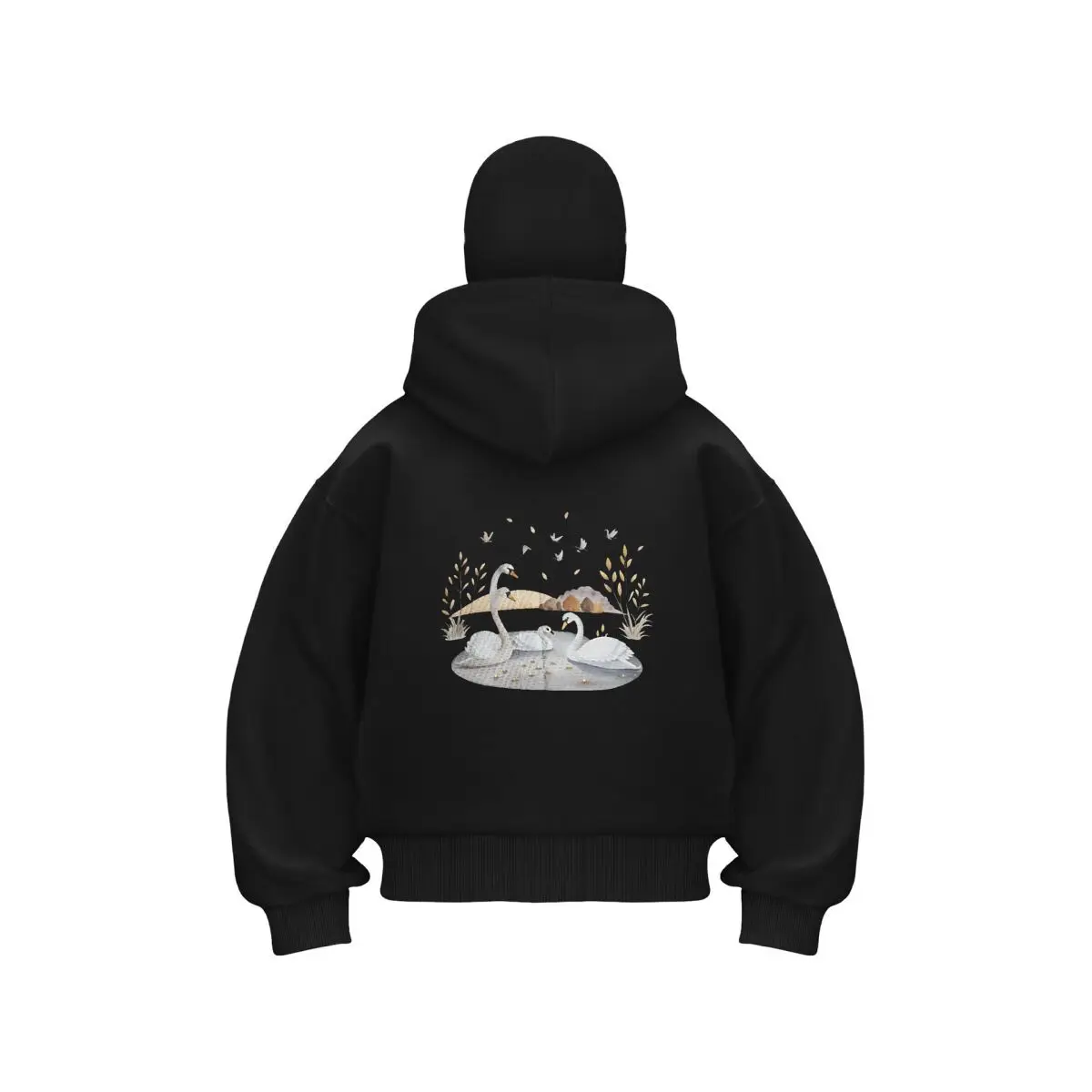 Autumn Lake Swan Picture Double Hood Warm Outdoor Men's Winter Casual Sweatshirt
Autumn Lake Swan Picture Double Hood Warm Outdoor Men's Winter Casual Sweatshirt
