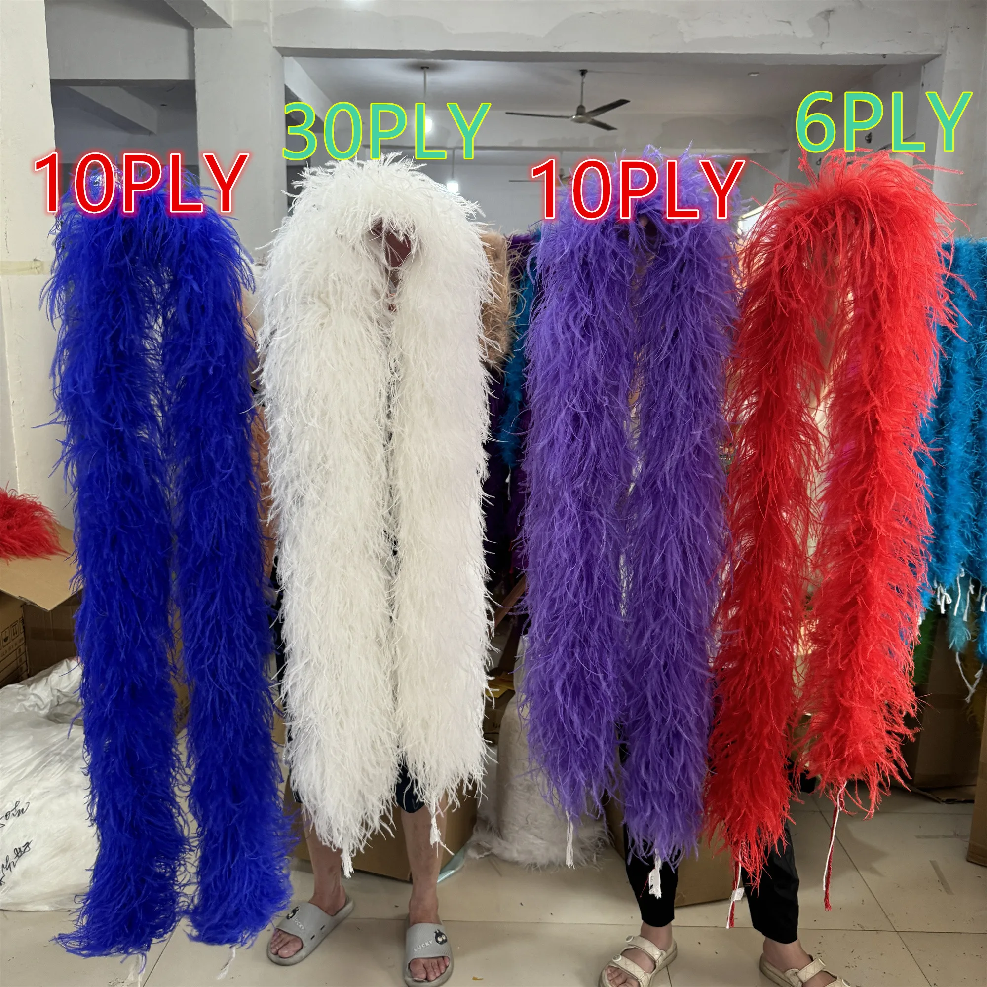 6 10 30Ply Fluffy Ostrich Feathers Boas Scarf 1M&2Meter Natural Ostrich Plumas Trim for Party Costume Dresses Sewing Decoration
6 10 30Ply Fluffy Ostrich Feathers Boas Scarf 1M&2Meter Natural Ostrich Plumas Trim for Party Costume Dresses Sewing Decoration