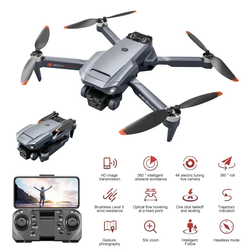 Дрон K818 Max Premium Quadcopter: 4K, бесщеточный, предотвращение | Лучший подарок для любителей аэрофотосъемки
Дрон K818 Max Premium Quadcopter: 4K, бесщеточный, предотвращение | Лучший подарок для любителей аэрофотосъемки