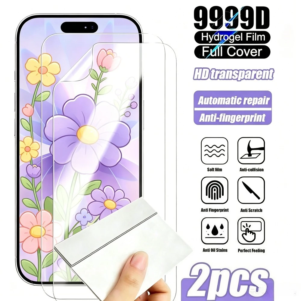 2Pcs Full Coverage Hydrogel Film for iPhone 17 16 15 14 Pro Max Air 17e 16 15 14 Plus 13 12 11 Pro Anti-Scratch Screen Protector
2Pcs Full Coverage Hydrogel Film for iPhone 17 16 15 14 Pro Max Air 17e 16 15 14 Plus 13 12 11 Pro Anti-Scratch Screen Protector