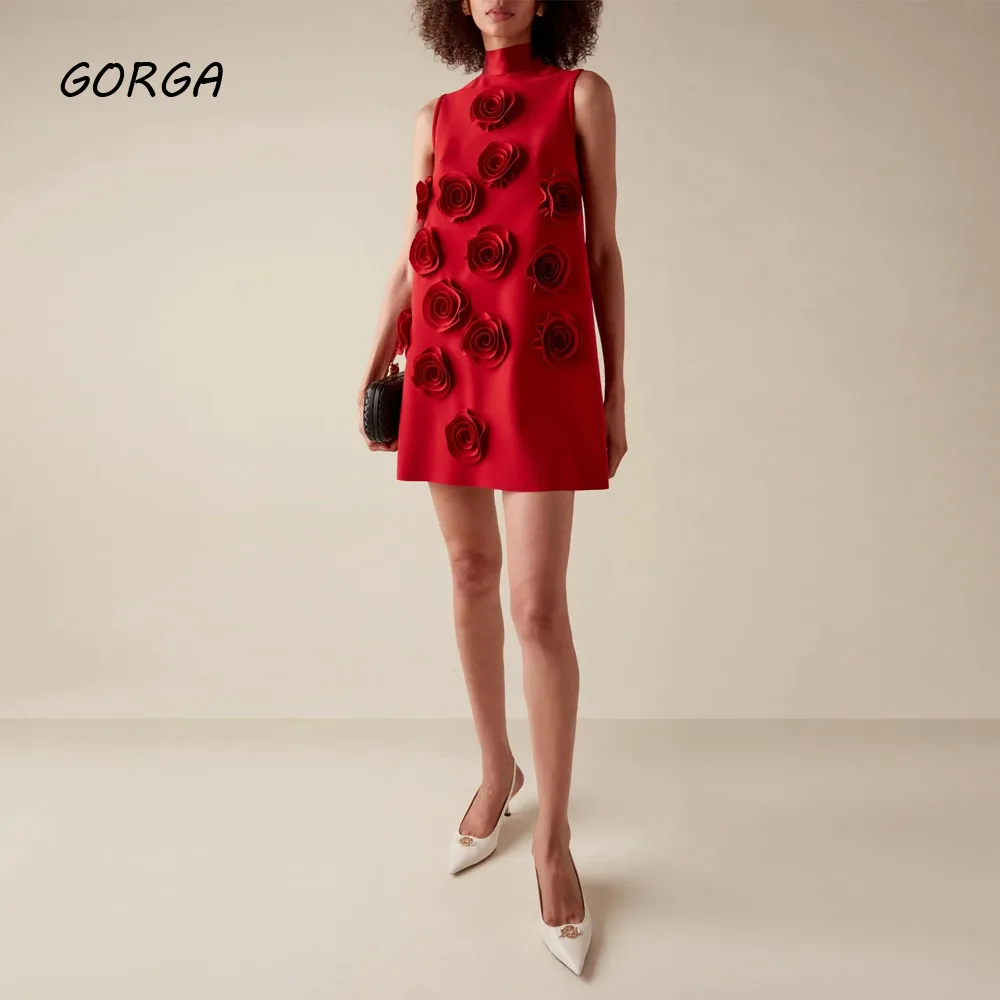 GORGA Customized Red Crepe Evening Dress فستان حفلة موسيقية Elegant Appliques Knee-Length High Neck Cocktail Party Prom Gowns
GORGA Customized Red Crepe Evening Dress فستان حفلة موسيقية Elegant Appliques Knee-Length High Neck Cocktail Party Prom Gowns