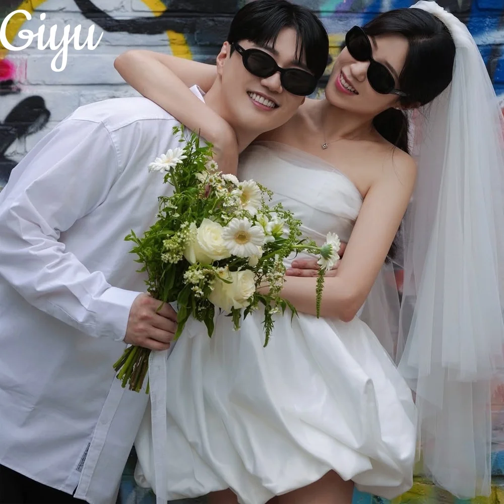 Giyu New Elegant Taffeta A-line Mini Wedding Dresses Sleeveless 웨딩드레스 Bridal Gowns Pleat Korea Photoshoot Customized2025
Giyu New Elegant Taffeta A-line Mini Wedding Dresses Sleeveless 웨딩드레스 Bridal Gowns Pleat Korea Photoshoot Customized2025