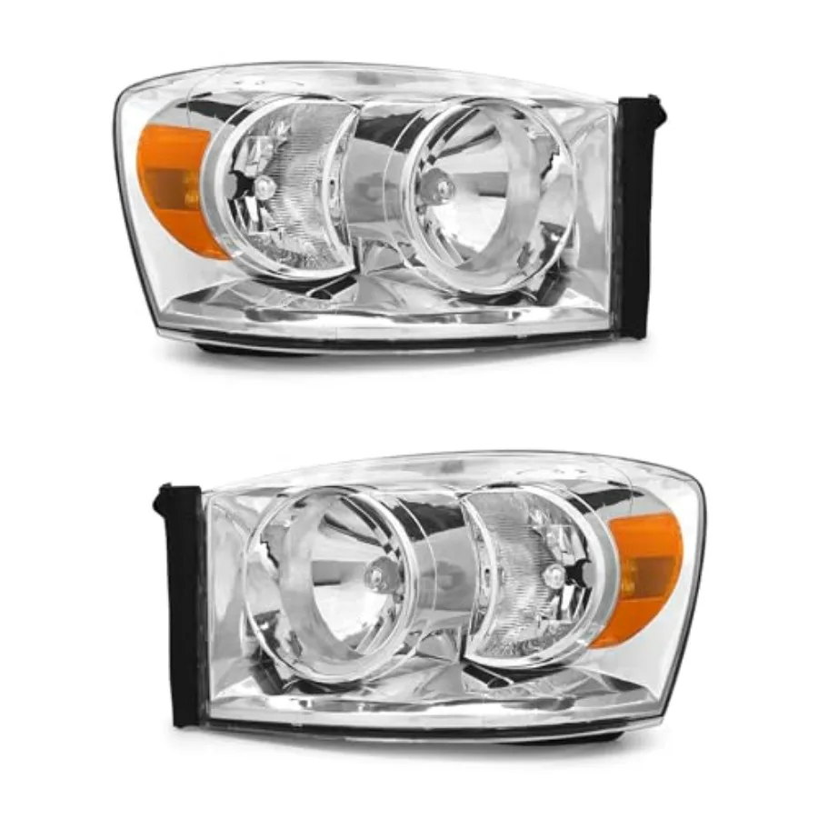 Фары Helight в сборе для Dodge Ram 2500 3500 2006-2009 годов, а также для Dodge Ram 1500 2006-2008 годов, с прозрачными линзами, хромированным корпусом и янтарным отражателем
Фары Helight в сборе для Dodge Ram 2500 3500 2006-2009 годов, а также для Dodge Ram 1500 2006-2008 годов, с прозрачными линзами, хромированным корпусом и янтарным отражателем