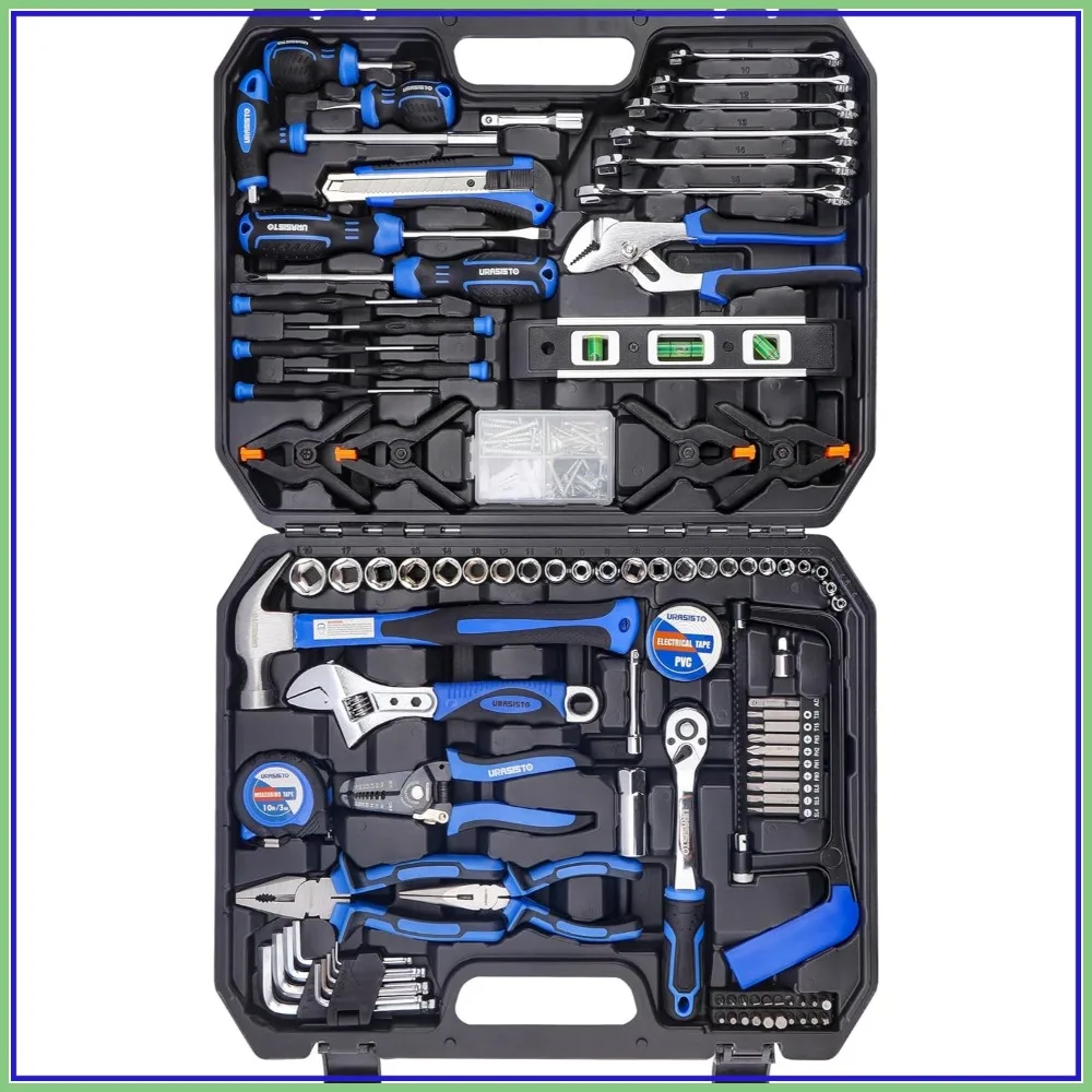 168-Piece Socket Wrench Set with Toolbox for Auto Repair, Mixed Hand Tools Combination Package
168-Piece Socket Wrench Set with Toolbox for Auto Repair, Mixed Hand Tools Combination Package
