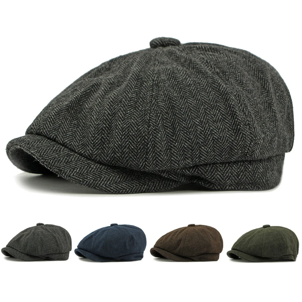 HT4834 Berets for Men Women Vintage Striped Wool Beret Hat Male Female Octagonal Beret Cap Adjustable Spring Autumn Ivy Flat Cap
HT4834 Berets for Men Women Vintage Striped Wool Beret Hat Male Female Octagonal Beret Cap Adjustable Spring Autumn Ivy Flat Cap