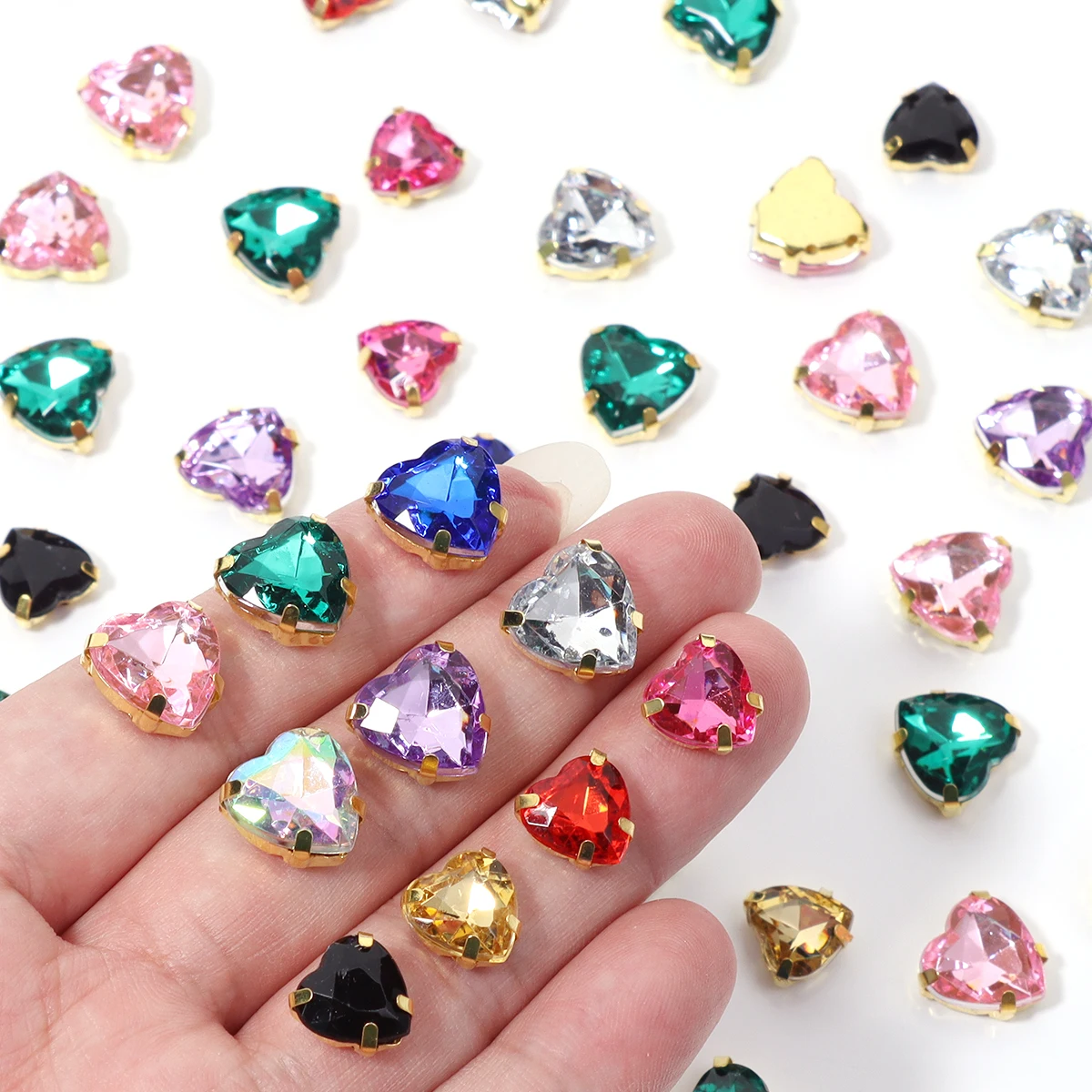 30pcs/lot Stainless Steel Heart Shape Gold Claw Settings Glass Sew On Rhinestones For DIY Clothing Decoration Jewelry Making
30pcs/lot Stainless Steel Heart Shape Gold Claw Settings Glass Sew On Rhinestones For DIY Clothing Decoration Jewelry Making