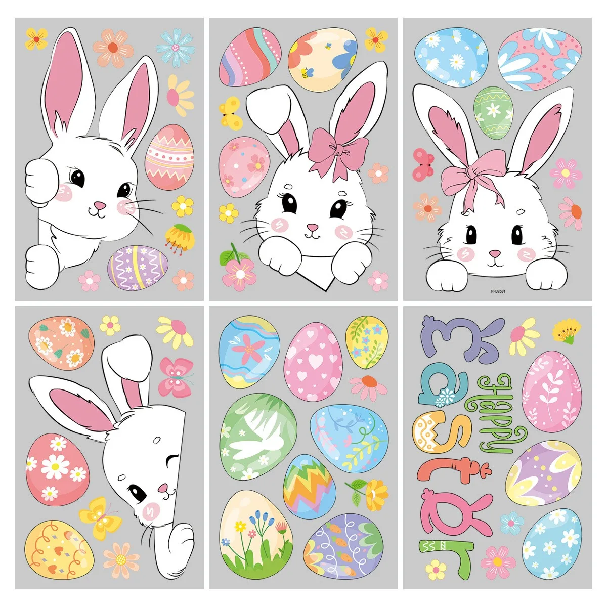 Easter Rabbit Glass Static Cling Window Decal Transparent Bunny Egg Sticker Removable Wall Decor for Home Store Front
Easter Rabbit Glass Static Cling Window Decal Transparent Bunny Egg Sticker Removable Wall Decor for Home Store Front