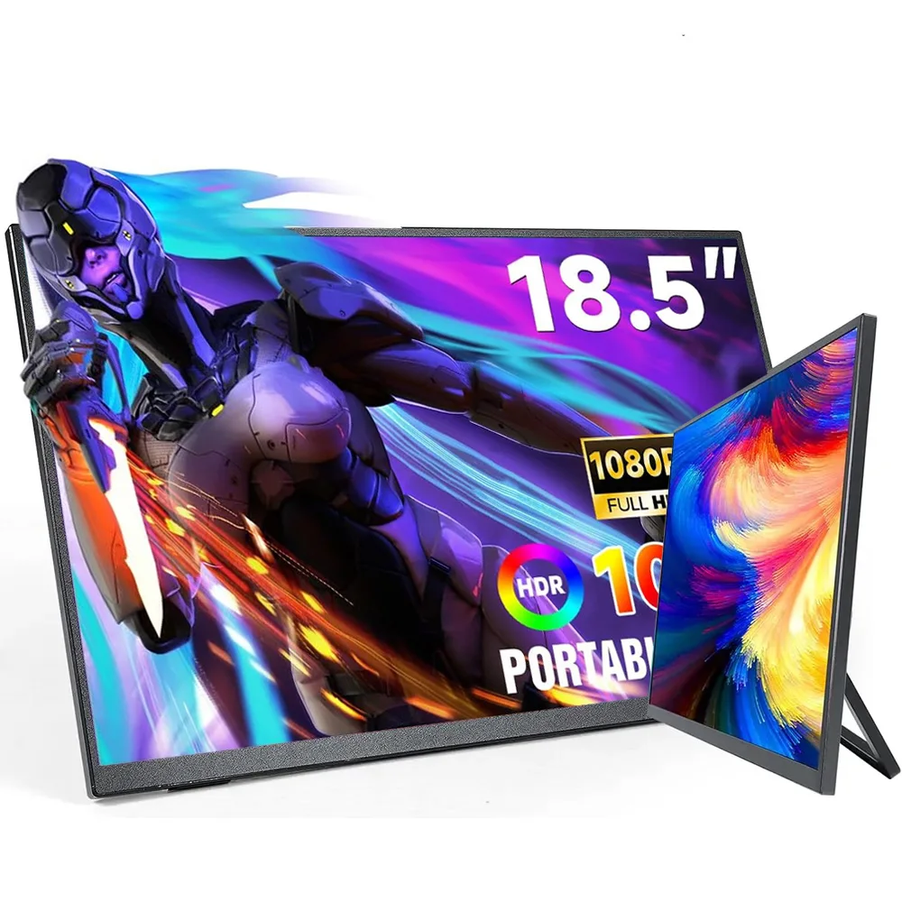 18,5-дюймовый портативный игровой монитор 100 Гц, 1920*1080P, HDMI, Type-C, 100% sRGB для телефона, Xbox, PS4, PS5, Switch, ПК, ноутбука, расширение экрана
18,5-дюймовый портативный игровой монитор 100 Гц, 1920*1080P, HDMI, Type-C, 100% sRGB для телефона, Xbox, PS4, PS5, Switch, ПК, ноутбука, расширение экрана