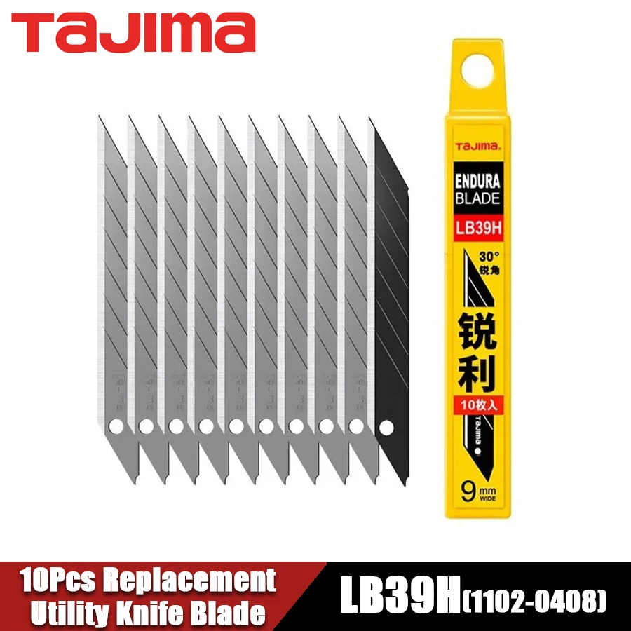 TAJIMA LB39H 10 шт., ширина 9 мм, сменное лезвие для универсального ножа, стандартные запасные лезвия, аксессуары для режущих инструментов 1102-0408
TAJIMA LB39H 10 шт., ширина 9 мм, сменное лезвие для универсального ножа, стандартные запасные лезвия, аксессуары для режущих инструментов 1102-0408