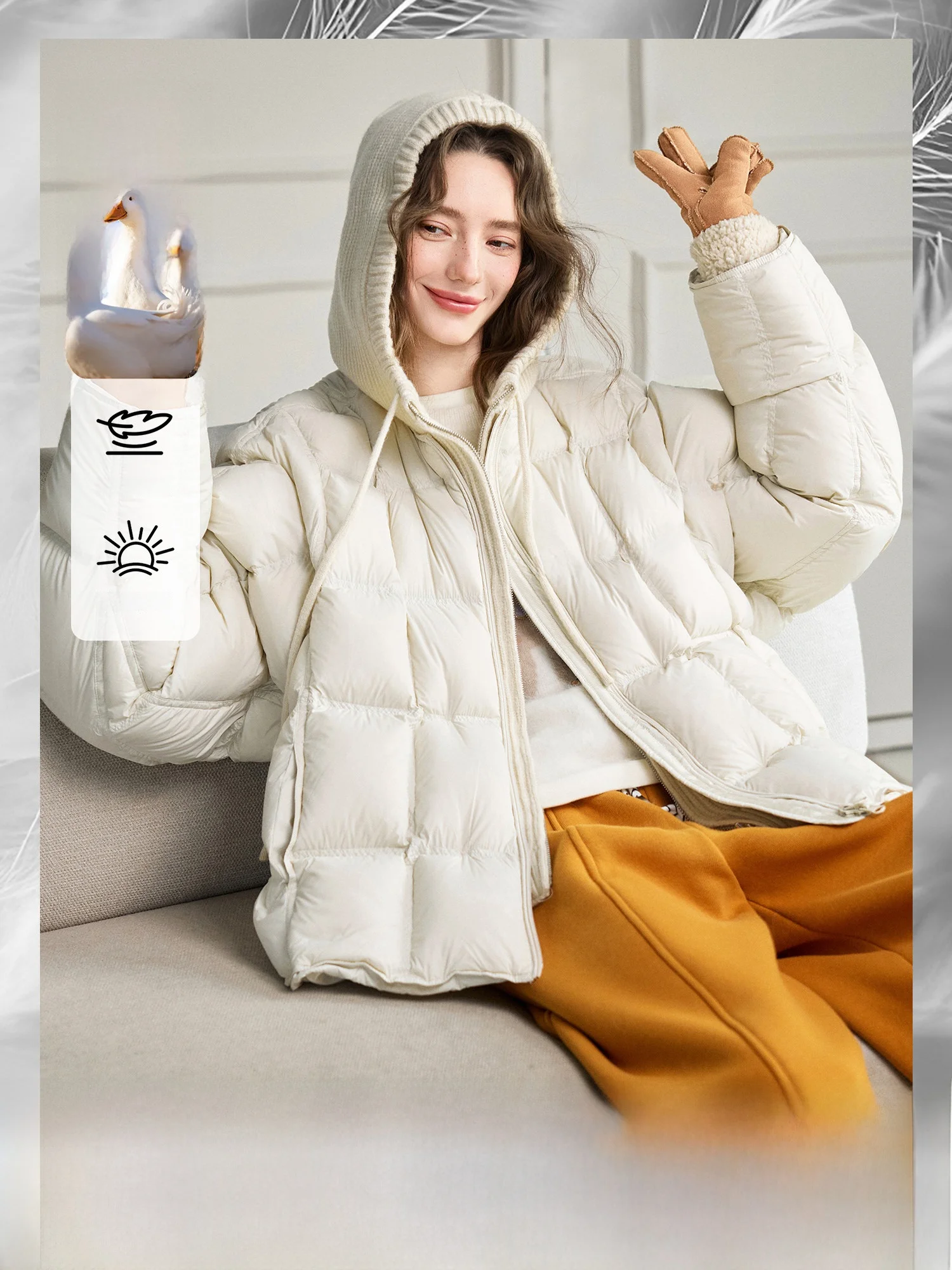 Pumpkin Valley Women's High Fluffy Du down Knitted Jaet Cozy Warmth Nylon Fabric Zipper Closure Long Sve Commute Sle
Pumpkin Valley Women's High Fluffy Du down Knitted Jaet Cozy Warmth Nylon Fabric Zipper Closure Long Sve Commute Sle