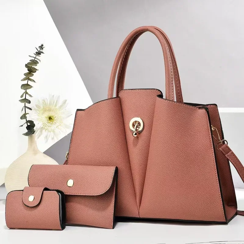 Classic 3Piece Set Women Tote Bags Large Capacity Purse and Handbag Daily Big Shoulder Handbags Female Shopping Commute Bags
Classic 3Piece Set Women Tote Bags Large Capacity Purse and Handbag Daily Big Shoulder Handbags Female Shopping Commute Bags