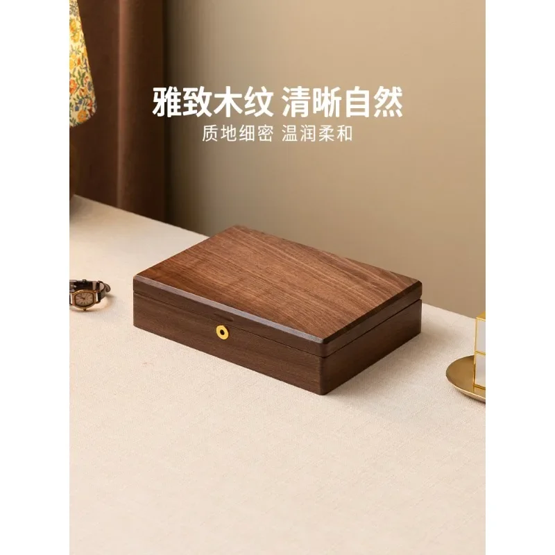 Solid wood jewelry storage box with lock, high-end exquisite special gold jewelry, gold jewelry hand jewelry box
Solid wood jewelry storage box with lock, high-end exquisite special gold jewelry, gold jewelry hand jewelry box