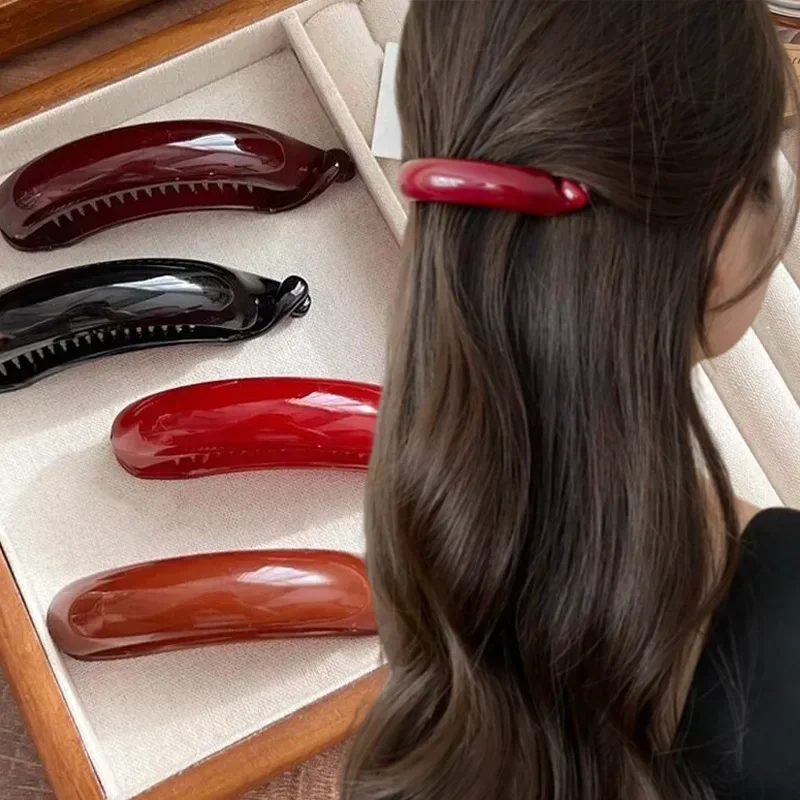 2pcs Korean Simple Banana Hairclips for Women Autumn/Winter Ankela Red Fashion High Ponytail Anti Slip Clips Hairpins Headdress
2pcs Korean Simple Banana Hairclips for Women Autumn/Winter Ankela Red Fashion High Ponytail Anti Slip Clips Hairpins Headdress