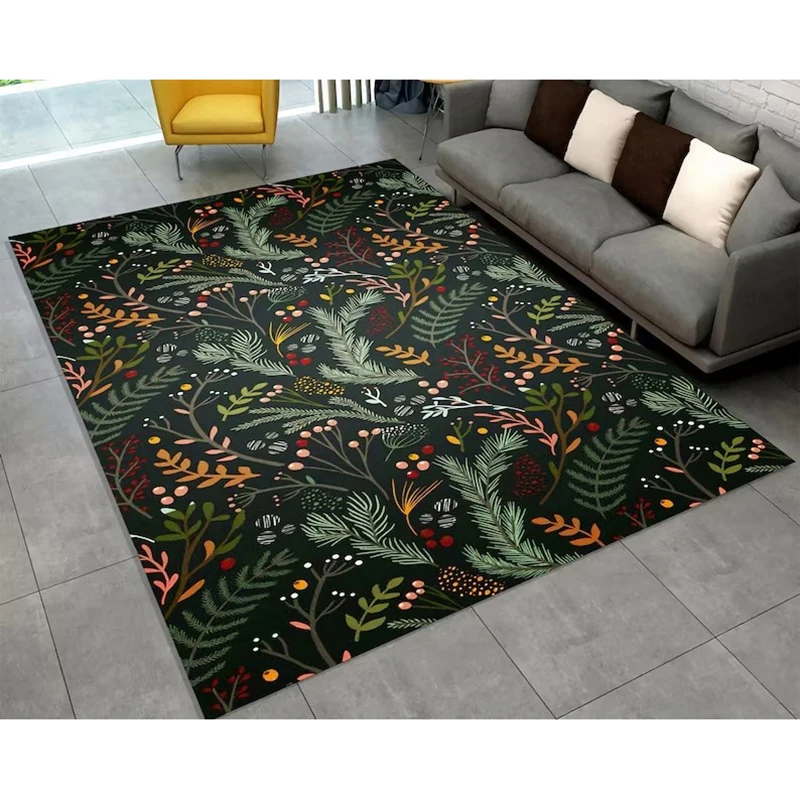 Winter Foliage Rug, Dark Forest Leaf Carpet, Scandinavian Holiday Decor Rug, Cozy Greenery Botanical Rug, Festive Christmas Rug
Winter Foliage Rug, Dark Forest Leaf Carpet, Scandinavian Holiday Decor Rug, Cozy Greenery Botanical Rug, Festive Christmas Rug