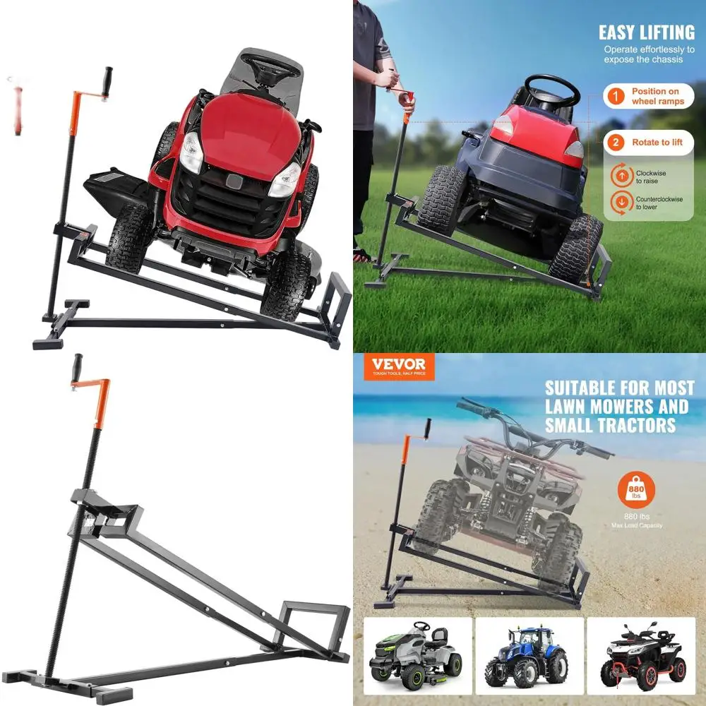 Телескопический подъемник для газонокосилок грузоподъемностью 880 фунтов, с рукоятками для ручного и электрического инструмента, складной, для газонокосилок и садовых тракторов, черный
Телескопический подъемник для газонокосилок грузоподъемностью 880 фунтов, с рукоятками для ручного и электрического инструмента, складной, для газонокосилок и садовых тракторов, черный