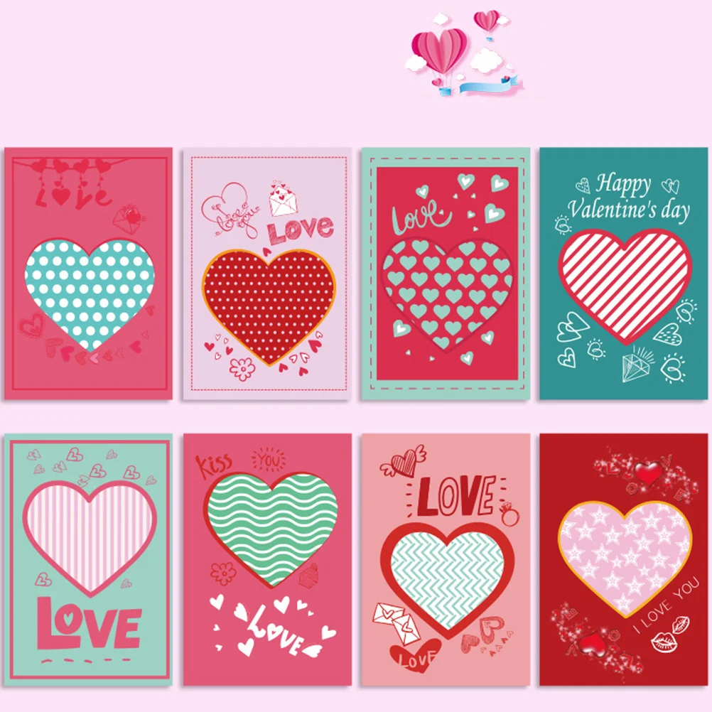 8Pcs Love Cards Heart-Shaped Greeting Cards High-Quality Paper Valentine's Day Theme for Party Birthday Graduation Use
8Pcs Love Cards Heart-Shaped Greeting Cards High-Quality Paper Valentine's Day Theme for Party Birthday Graduation Use