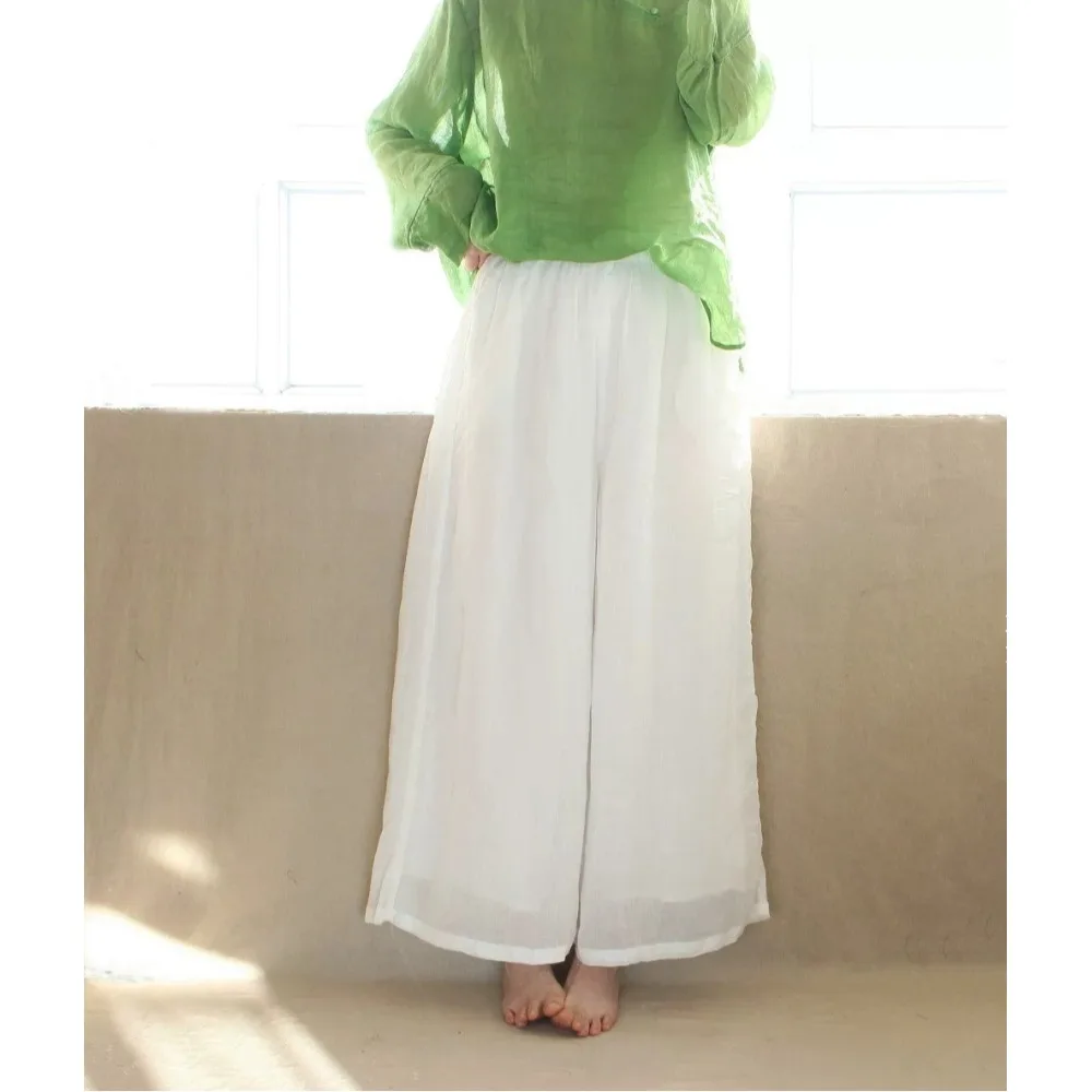 High-End Hemp Wide Leg Pants Women Summer Thin Cotton Linen Artistic Versatile Nine Points Casual Pants Double Layer Loose Fit
High-End Hemp Wide Leg Pants Women Summer Thin Cotton Linen Artistic Versatile Nine Points Casual Pants Double Layer Loose Fit