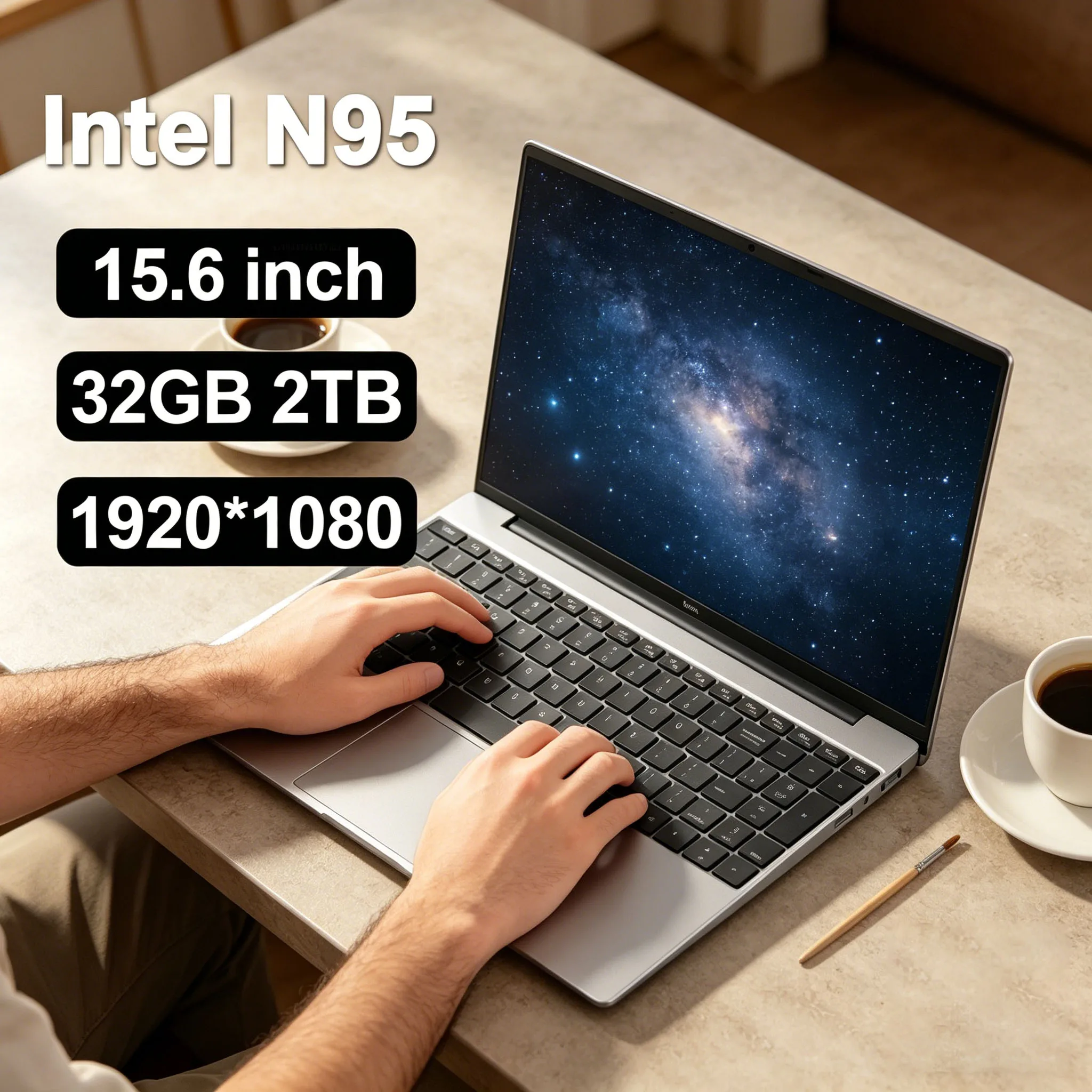 Stylish 15.6" Intel N95 Portable Laptop Windows11 Notebook 32GB DDR4 2TB SSD Pc Gamer Office Computer with Backlit Fingerprint
Stylish 15.6" Intel N95 Portable Laptop Windows11 Notebook 32GB DDR4 2TB SSD Pc Gamer Office Computer with Backlit Fingerprint
