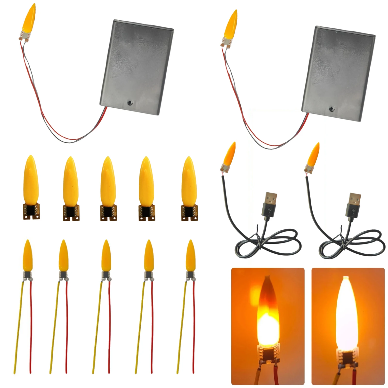 3V LED Filament Bead Flickering Candle with USB/Battery Box Powered 1pcs 5pcs 10pcs Flame Lamp for Bar Party Birthday Home DIY
3V LED Filament Bead Flickering Candle with USB/Battery Box Powered 1pcs 5pcs 10pcs Flame Lamp for Bar Party Birthday Home DIY