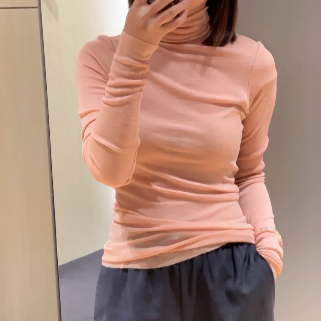 Women's slim-fit version turtleneck knitted sweater long-sleeved orange winter new product 41A
Women's slim-fit version turtleneck knitted sweater long-sleeved orange winter new product 41A