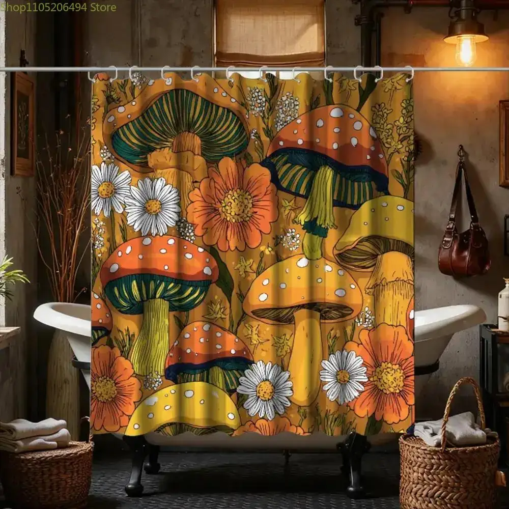 1 шт. занавеска для душа с принтом «День сбора диких грибов и приготовления пищи», занавеска для душа с изображением фестиваля сбора грибов, в комплекте 12 крючков
1 шт. занавеска для душа с принтом «День сбора диких грибов и приготовления пищи», занавеска для душа с изображением фестиваля сбора грибов, в комплекте 12 крючков