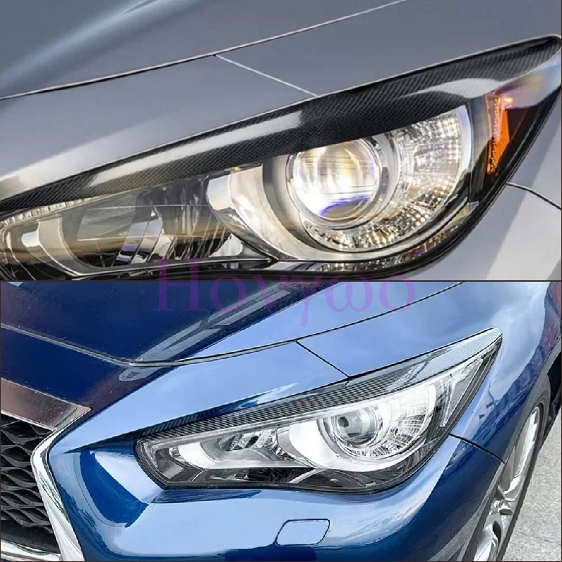 Real Carbon Fiber Car Headlight Eyelids Eyebrow Cover Decorative Trim for Infiniti Q50 Q50S 2014-2024
Real Carbon Fiber Car Headlight Eyelids Eyebrow Cover Decorative Trim for Infiniti Q50 Q50S 2014-2024