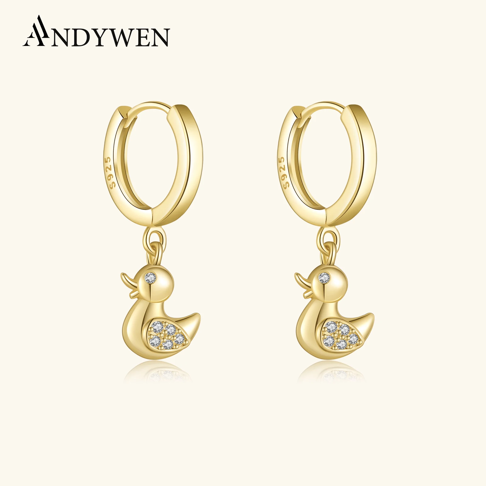 ANDYWEN Women 925 Sterling Silver Duck Shape Animals Drop Earrings Hoops New High Quality Luxury Fashion Party Birthday Jewelry
ANDYWEN Women 925 Sterling Silver Duck Shape Animals Drop Earrings Hoops New High Quality Luxury Fashion Party Birthday Jewelry