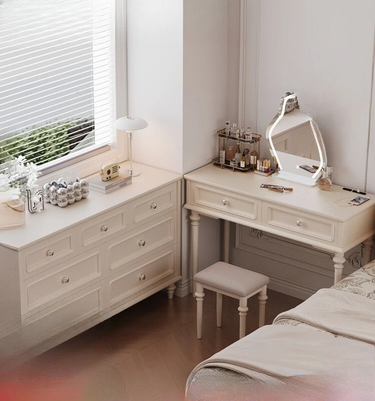 American retro solid wood chest dresser desk two-in-one French princess style master bedroom bedside cabinet makeup table
American retro solid wood chest dresser desk two-in-one French princess style master bedroom bedside cabinet makeup table