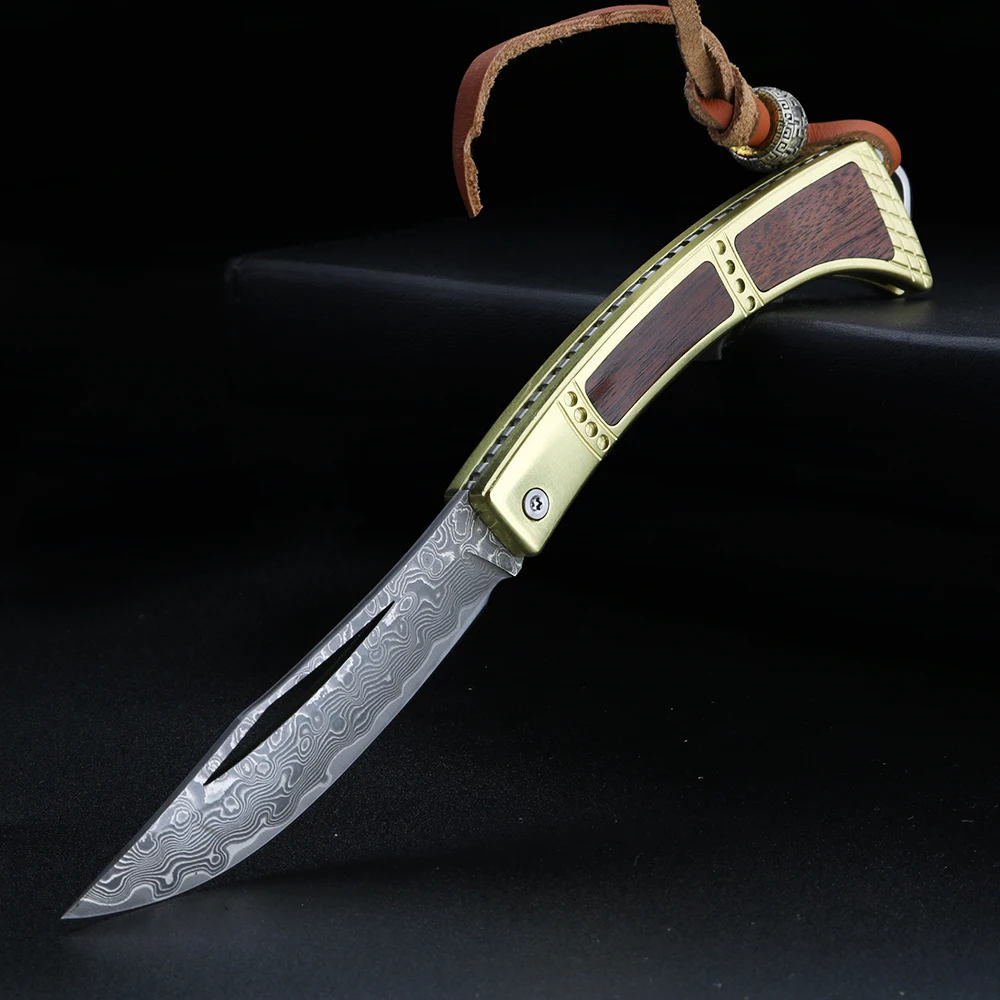 Damascus Steel Outdoor Portable Folding Knife, Portable Key Pendant, Household Peel Fruit Knife
Damascus Steel Outdoor Portable Folding Knife, Portable Key Pendant, Household Peel Fruit Knife