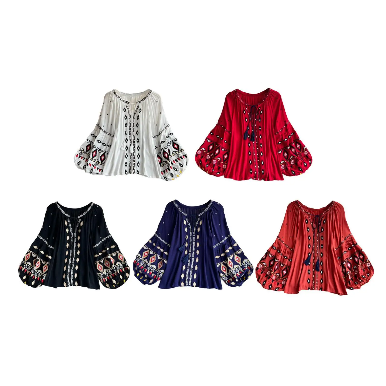 Embroidery Blouse for Women Breathable Puff Sleeves Pullover Comfortable Loose Fit Top for Indoor Shopping Party Street Vacation
Embroidery Blouse for Women Breathable Puff Sleeves Pullover Comfortable Loose Fit Top for Indoor Shopping Party Street Vacation