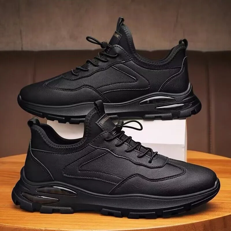 Men's Summer Waterproof Casual Sports Shoes Black Travel Work Safety Fashionable Shoes round Toe Pure Color Tie Closure
Men's Summer Waterproof Casual Sports Shoes Black Travel Work Safety Fashionable Shoes round Toe Pure Color Tie Closure