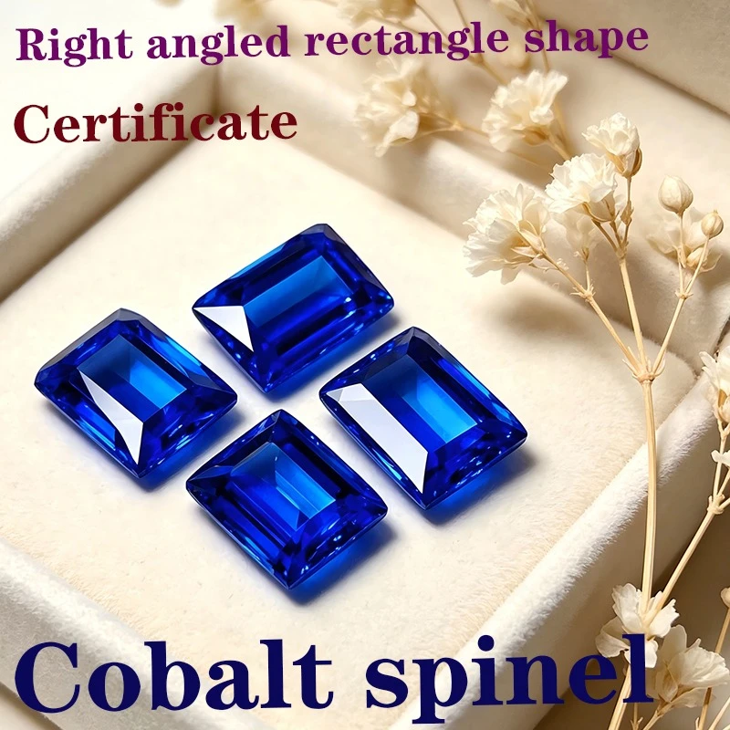 Laboratory Cultivation of Gemstones Cobalt Spinel Right Angle Rectangle Shape Certificate Charms for Jewelry Making
Laboratory Cultivation of Gemstones Cobalt Spinel Right Angle Rectangle Shape Certificate Charms for Jewelry Making