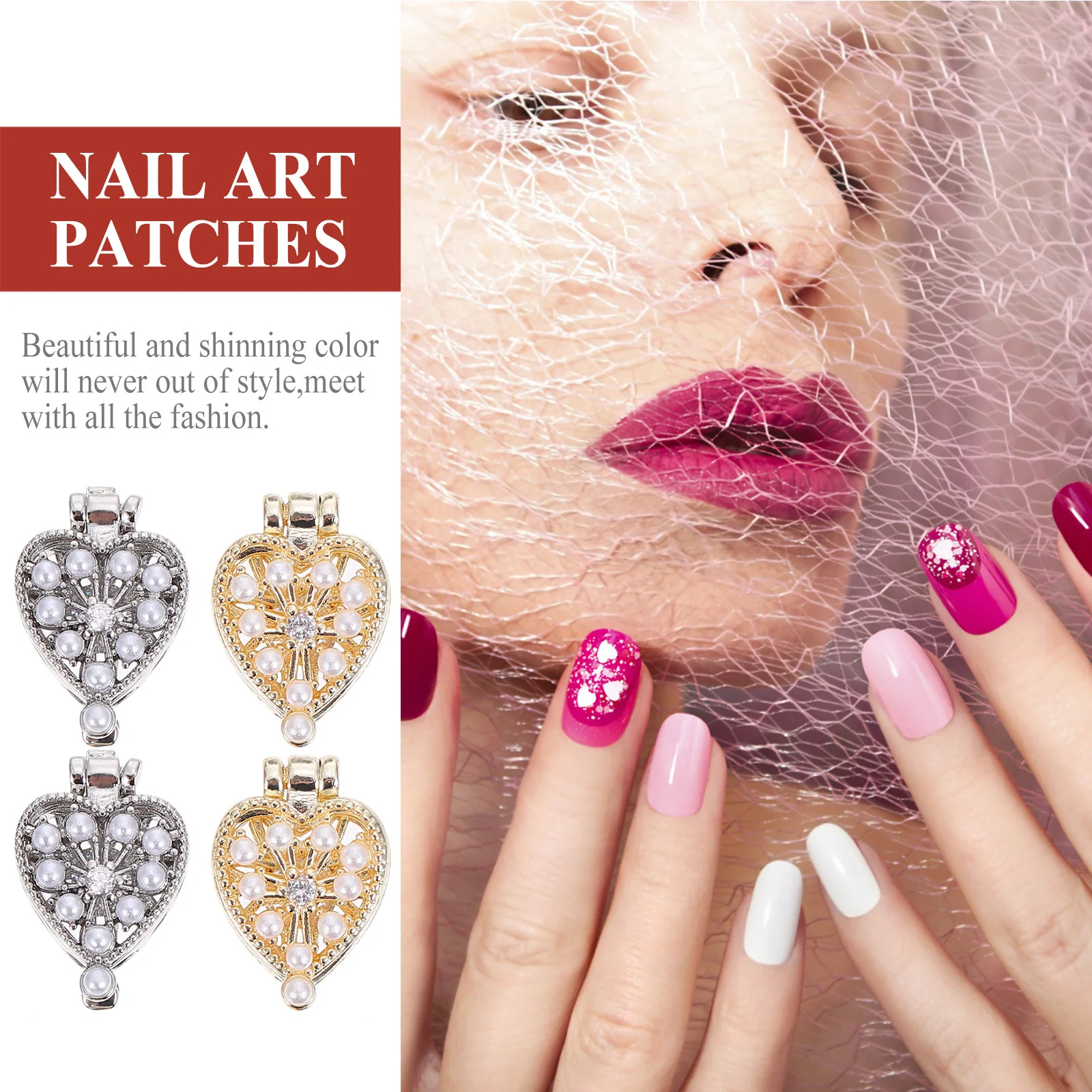 4Pcs Heart Box Shaped Nail Studs for Women DIY Manicure Patch Set Trendy Nail Art Decals for Daily Wear Festival Use
4Pcs Heart Box Shaped Nail Studs for Women DIY Manicure Patch Set Trendy Nail Art Decals for Daily Wear Festival Use