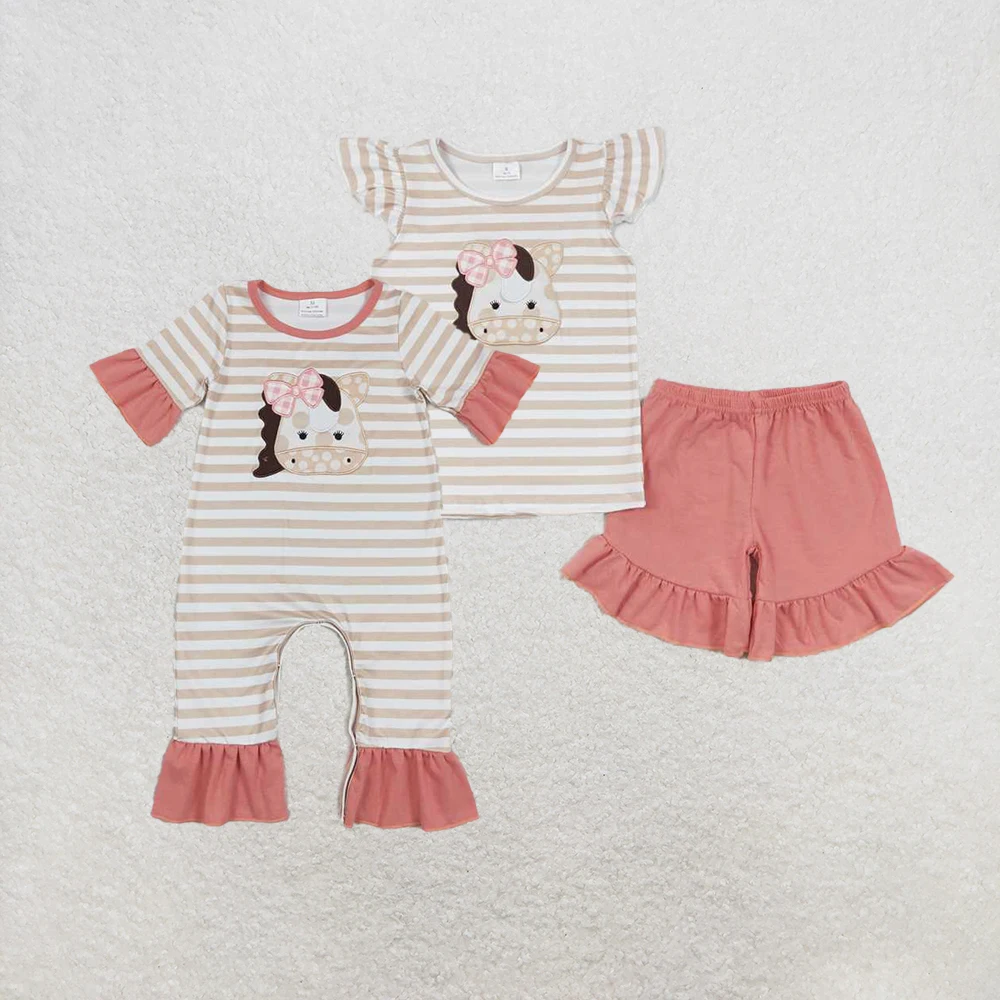 New Fashion Western Match Baby Girls Toddler Western Horse Shirts Shorts Sets Romper Wholesale Boutique Kids Clothes Suit
New Fashion Western Match Baby Girls Toddler Western Horse Shirts Shorts Sets Romper Wholesale Boutique Kids Clothes Suit