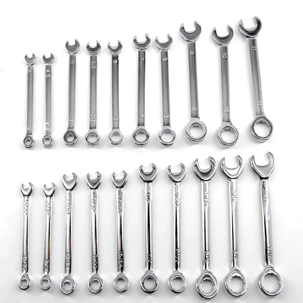 10piece Set of Metric and British Mini Open End Dual-purpose Wrench Plum Blossom
10piece Set of Metric and British Mini Open End Dual-purpose Wrench Plum Blossom