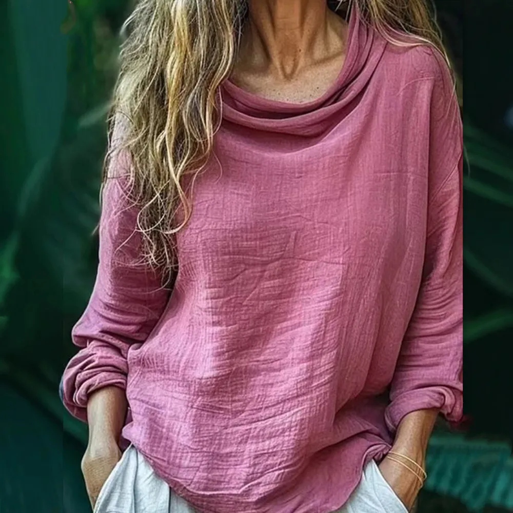 Long Sleeved Solid Color Pile Collar Pullover Shirt For Women Solid Casual Loose Korean Version Streetwear Blouse Fall Topa Y2k
Long Sleeved Solid Color Pile Collar Pullover Shirt For Women Solid Casual Loose Korean Version Streetwear Blouse Fall Topa Y2k